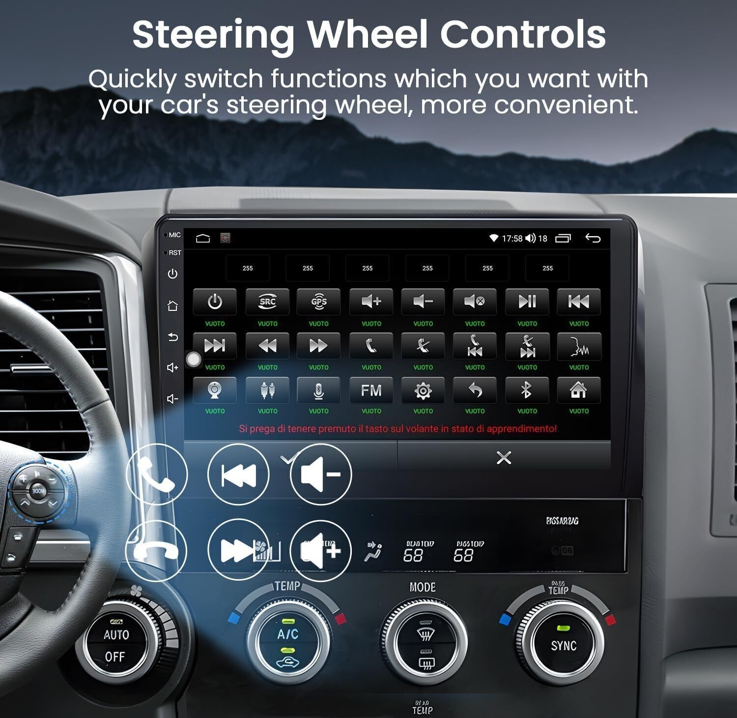 Car Radio Stereo Carplay For Toyota Tundra Sequoia 2+32G 10in CarPlay FM