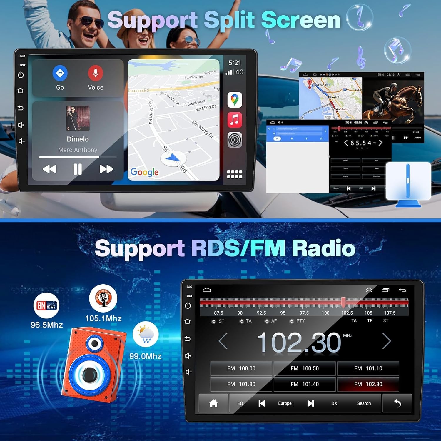 9” for Toyota Tundra 2014-2021 Car Stereo Radio Android 15 CarPlay GPS 2+64GB