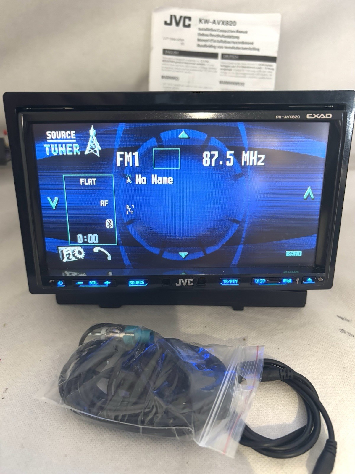 JVC EXAD KW-AVX820 DVD RECEIVER 7″ TOUCH SCREEN MONITOR BLUETOOTH MP3 USB REMOTE