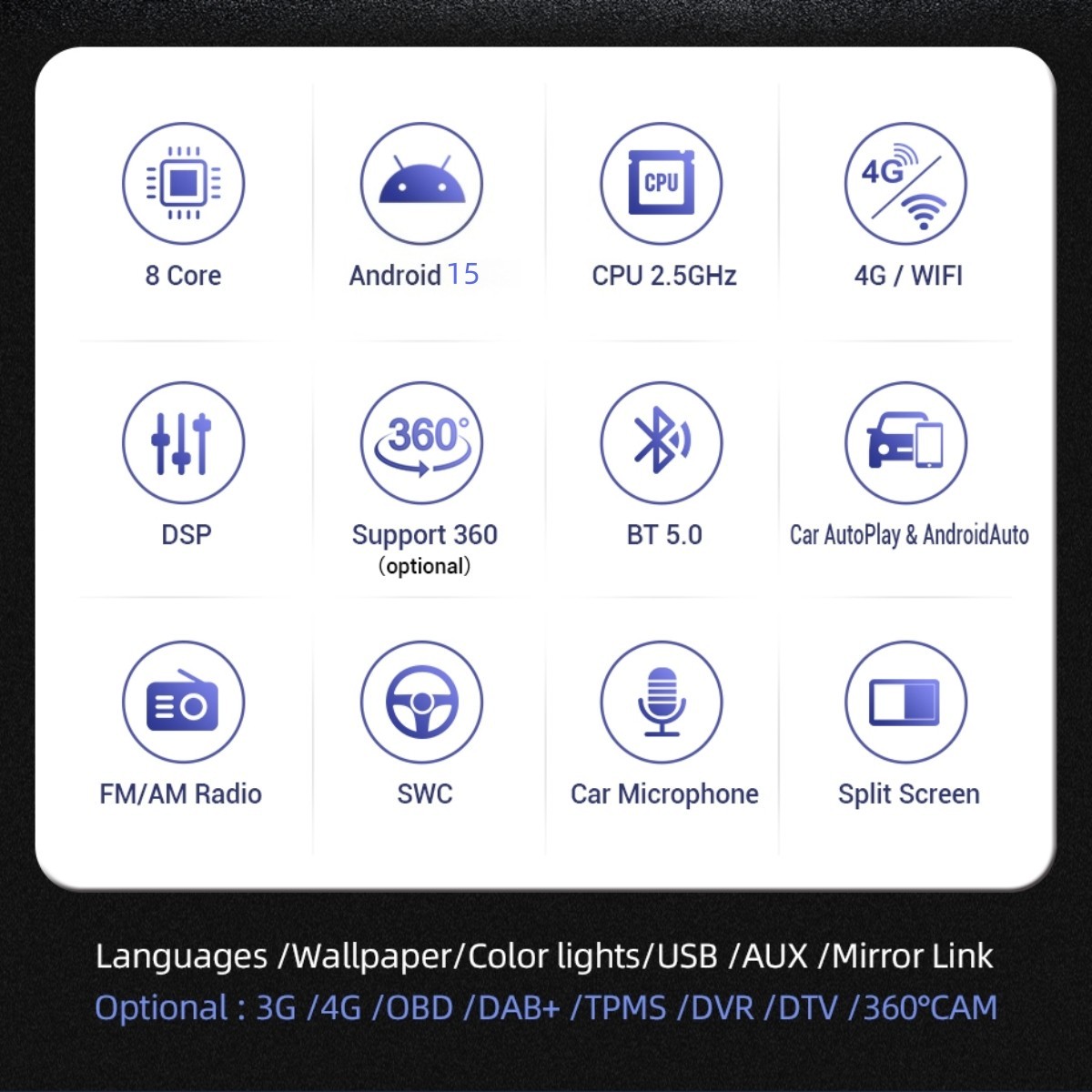 8G+256G Apple CarPlay For Honda Civic 2006-2011 Android 15 Car Radio GPS NAVI US