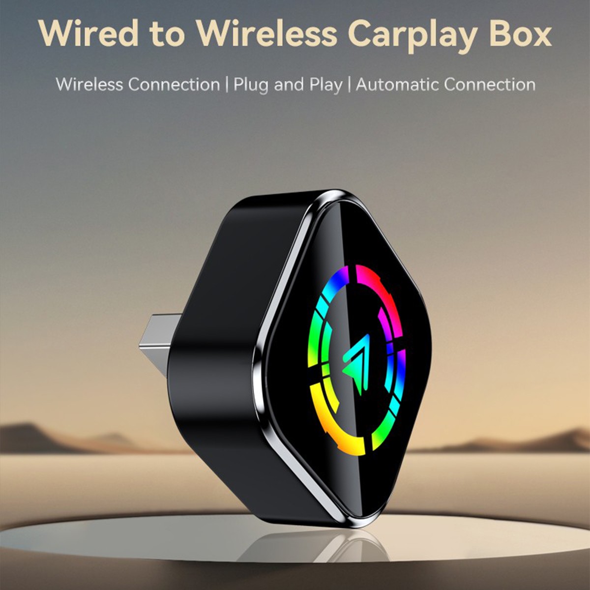 2-in-1 Wireless to Wired CarPlay Adapter / WiFi Android Auto Adapter Plug & Play