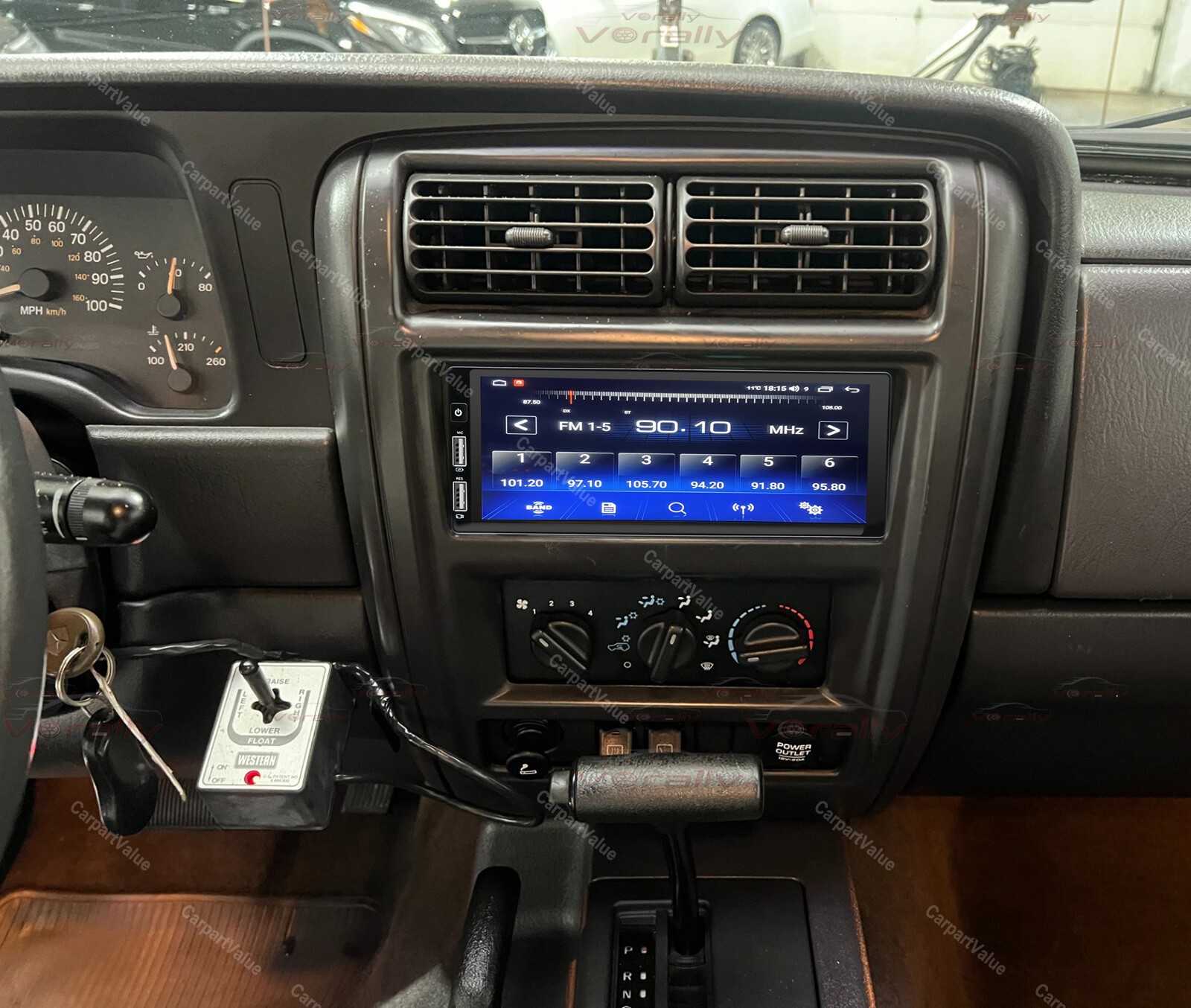 For Jeep Cherokee 1997-2001 XJ Apple Carplay Android 14 Auto Stereo Radio +Cam