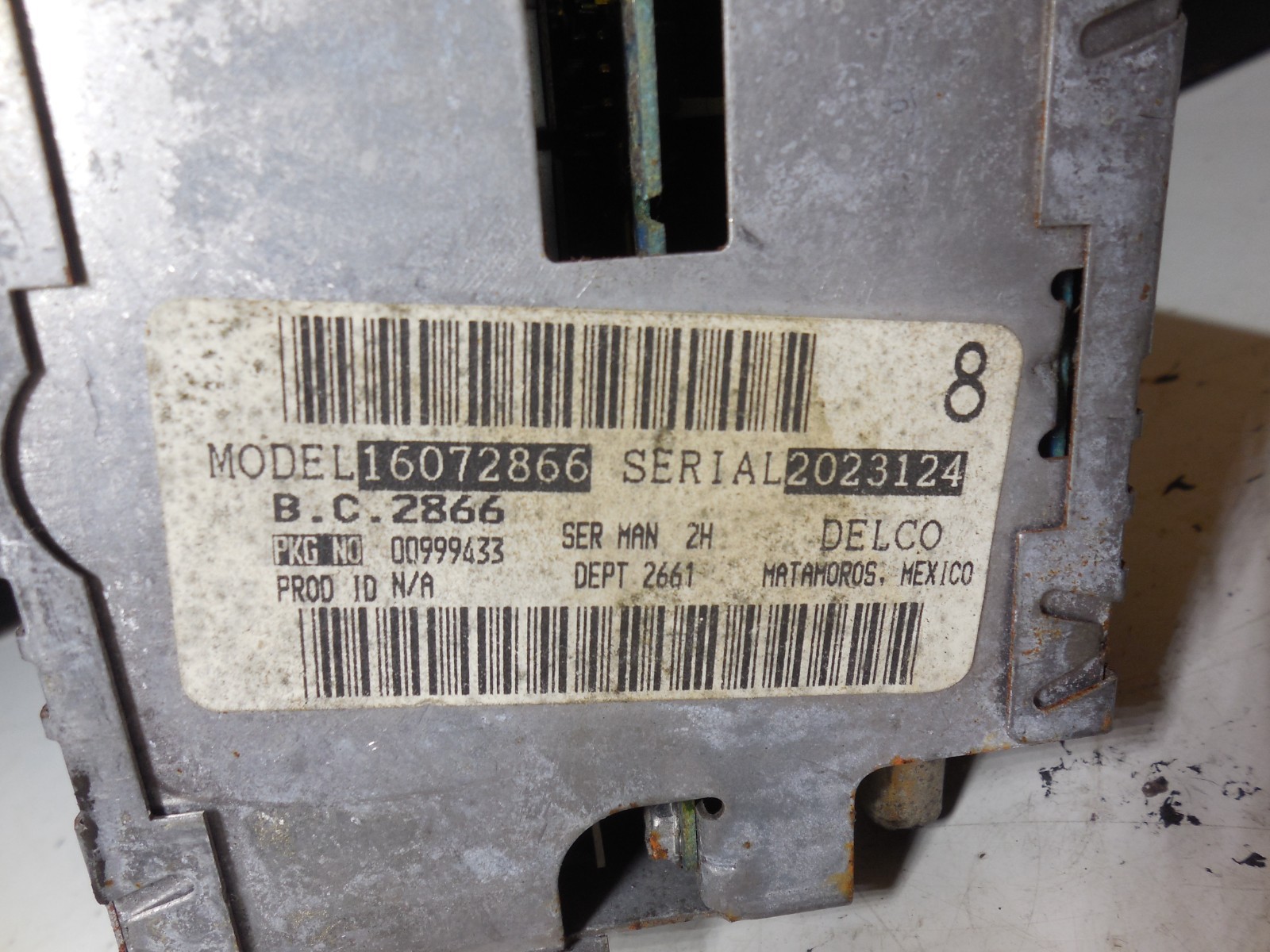 Delco 16072866 AM/FM Cassette Radio AC/ Heat Climate Control 85-88 Chevy Beretta