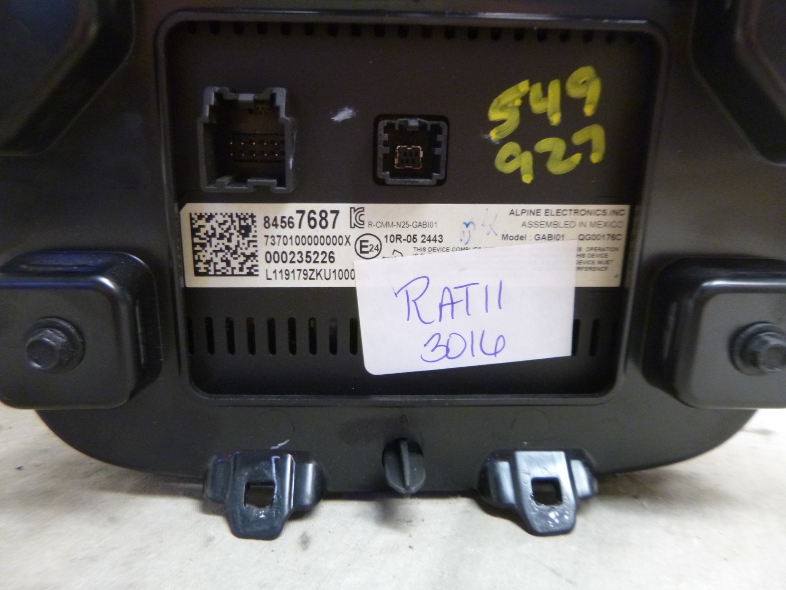 19 20 21 22 23 Chevrolet Malibu Radio Display Screen 84567687 RAT11