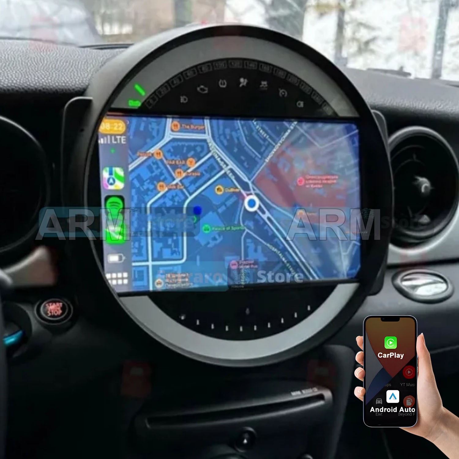 9” w/Carplay Android Car Stereo Radio GPS For BMW Mini Cooper R56 R60 2007-2013