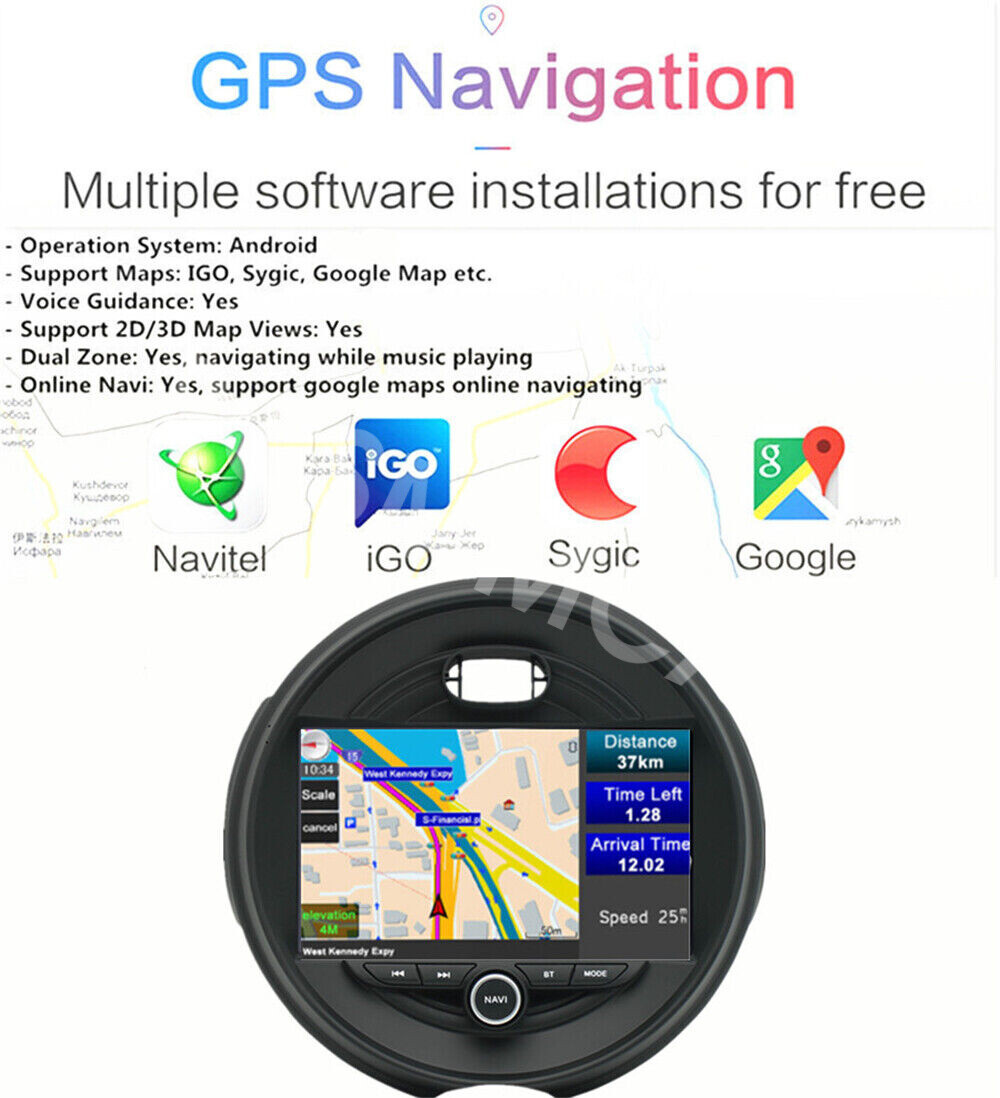 For Carplay/Android Auto Stereo Radio GPS WIFI BT Fit For Mini Cooper 2014-2021