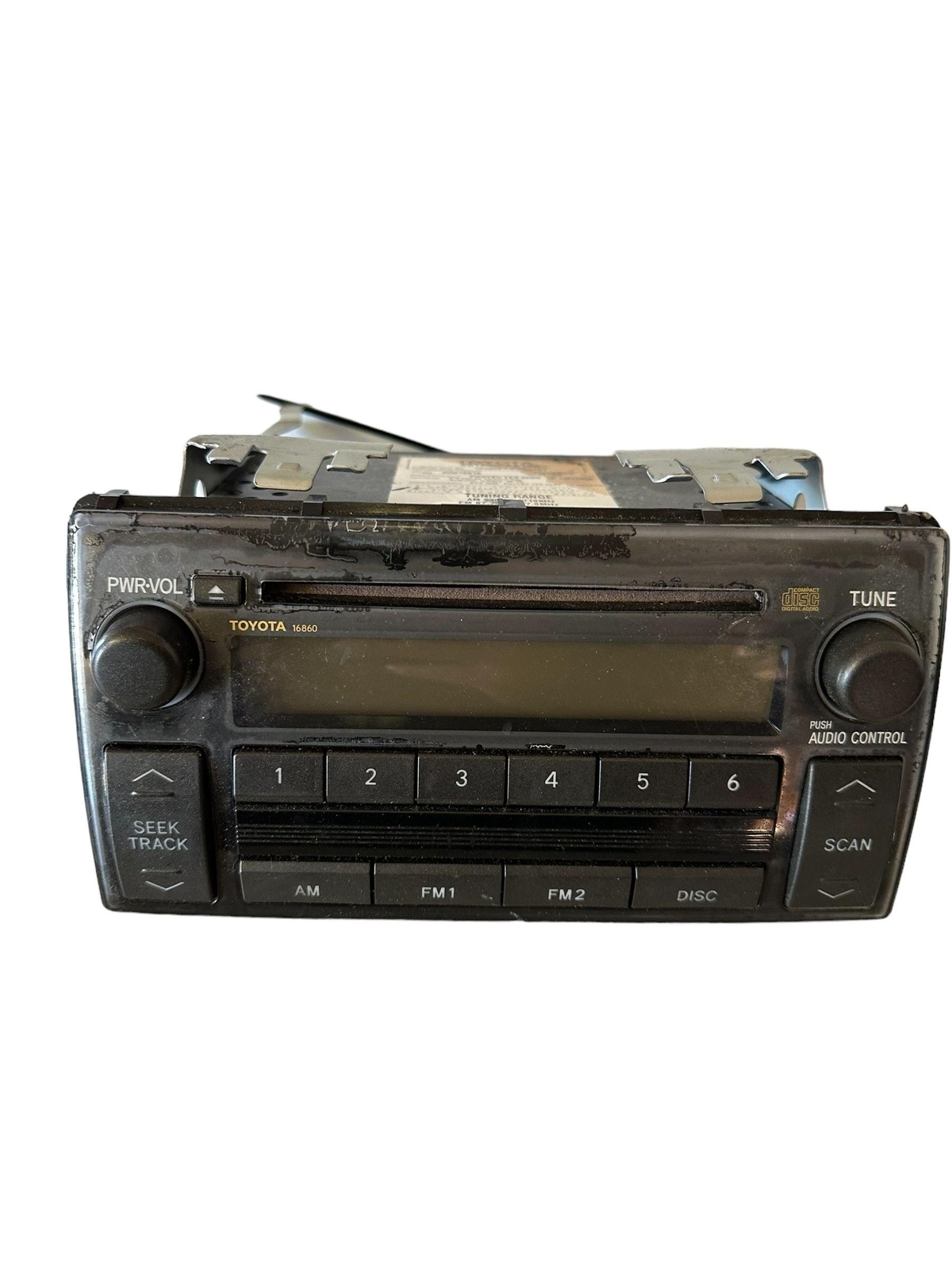 05 06 TOYOTA CAMRY Audio Radio Receiver Fujitsu Ten 16860 ON RADIO FACE