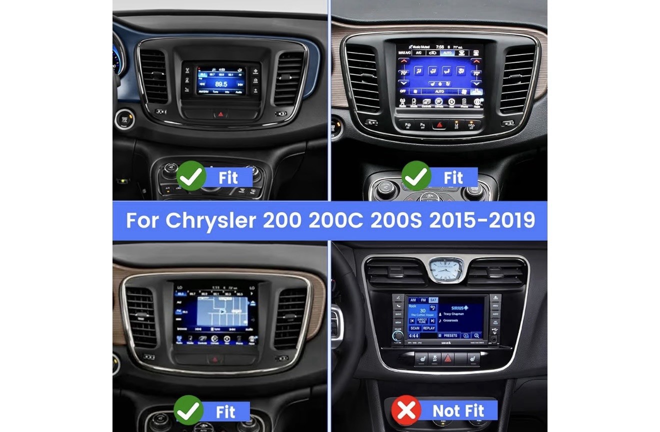 Car Stereo Radio 64G For Chrysler 200 200C 2015-2019 Carplay Android 15 GPS +CAM