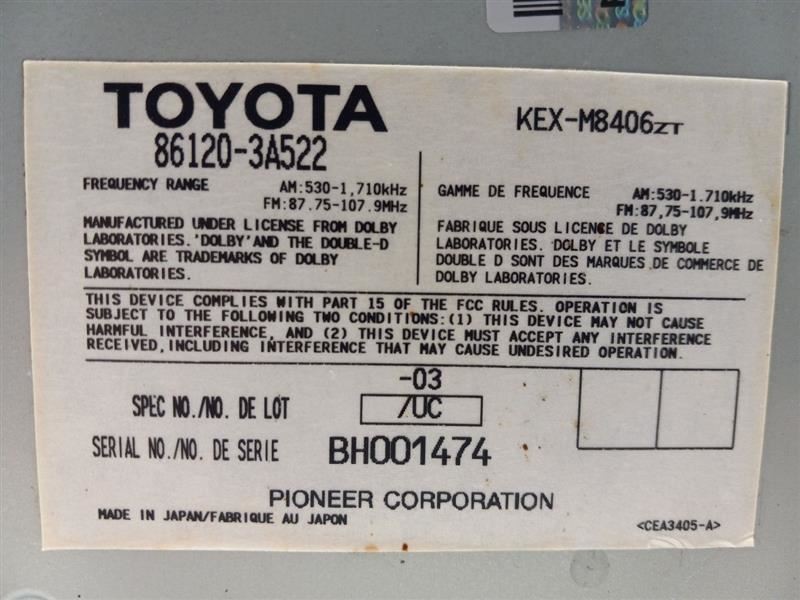 Audio Equipment Radio Receiver 2 Din Fits 03-05 LEXUS GS300
