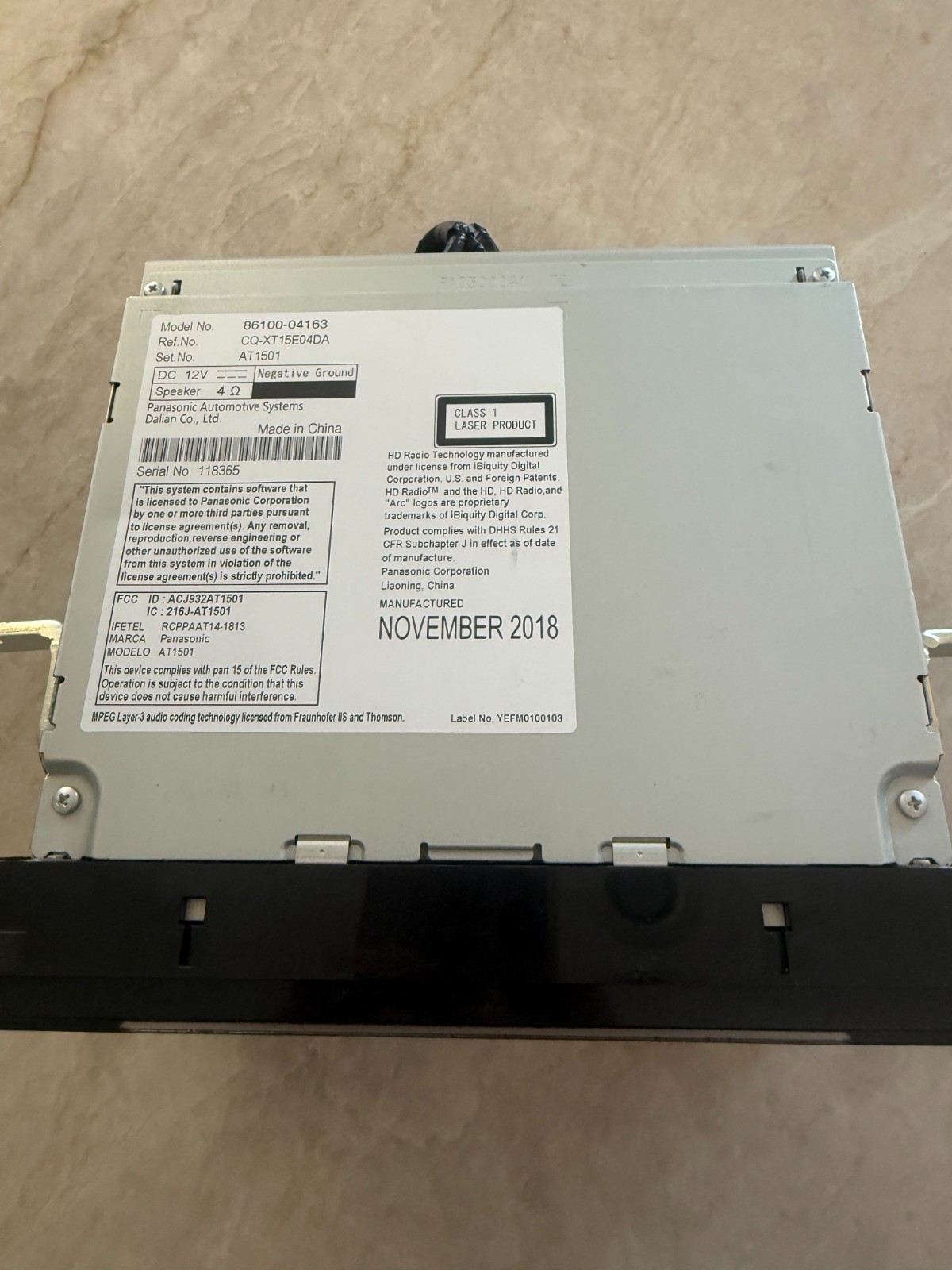 2016-2019 Toyota Tacoma OEM Navigation Radio Display And Receiver Assembly