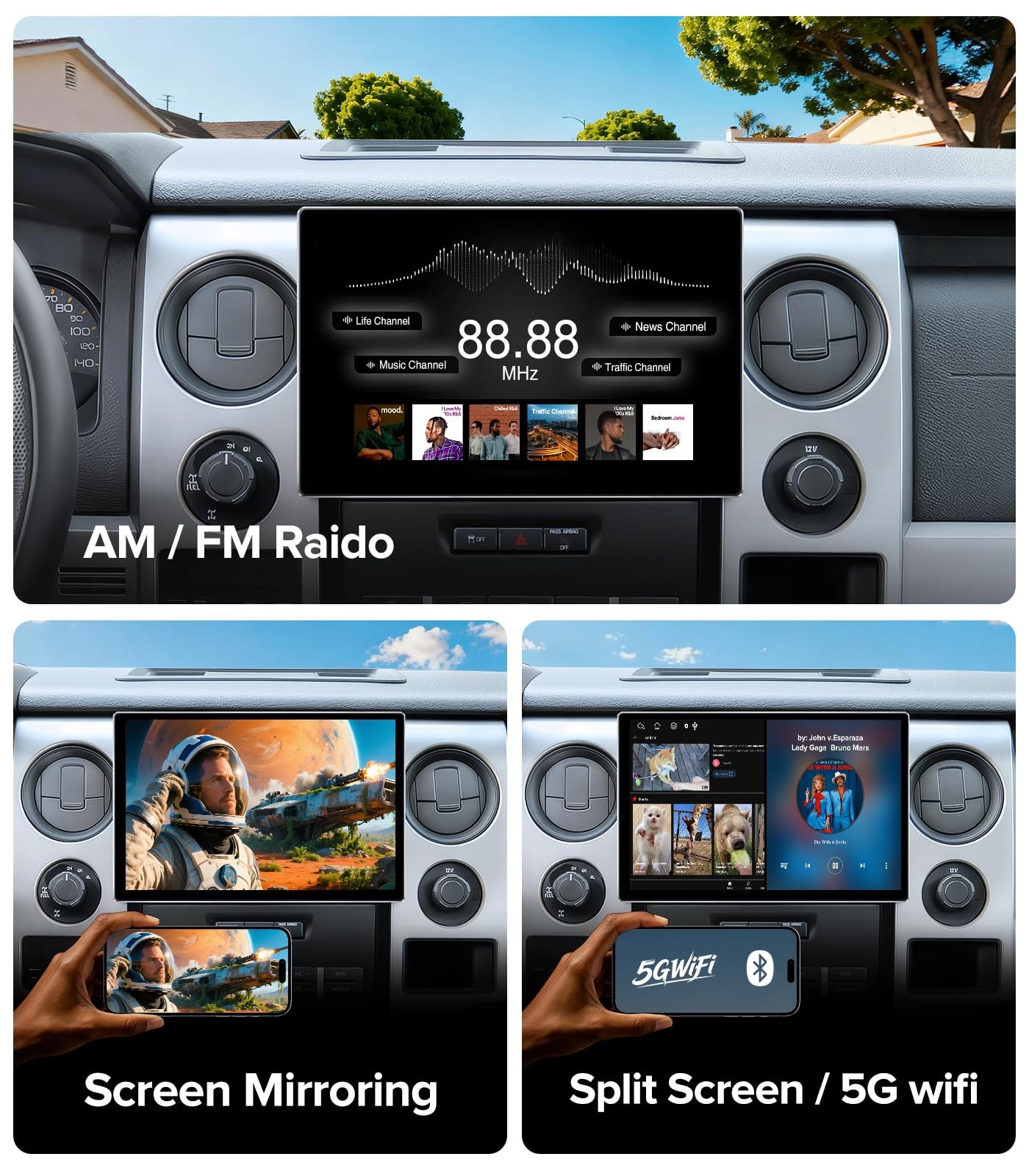 ** NEW 2009-2012 Ford F150 | 11.5″ Stereo | Wireless CarPlay | 4GB+64GB