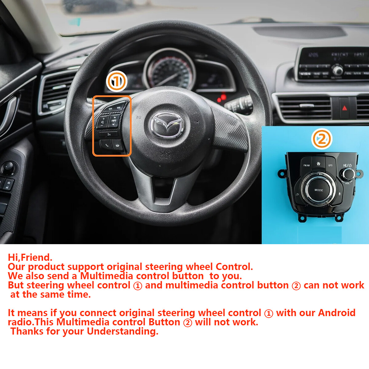 For Mazda 3 2014-2018 Android 12 Car Stereo Radio GPS Navi WIFI BT FM RDS 2+32GB
