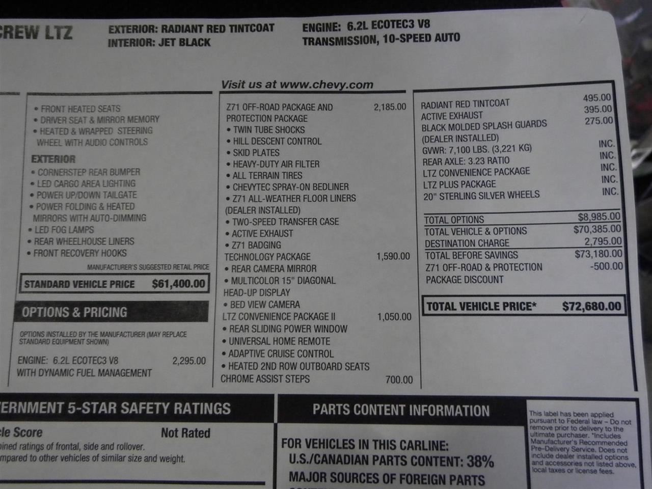 2026 Silverado 1500 LTZ Radio AMP 85717675