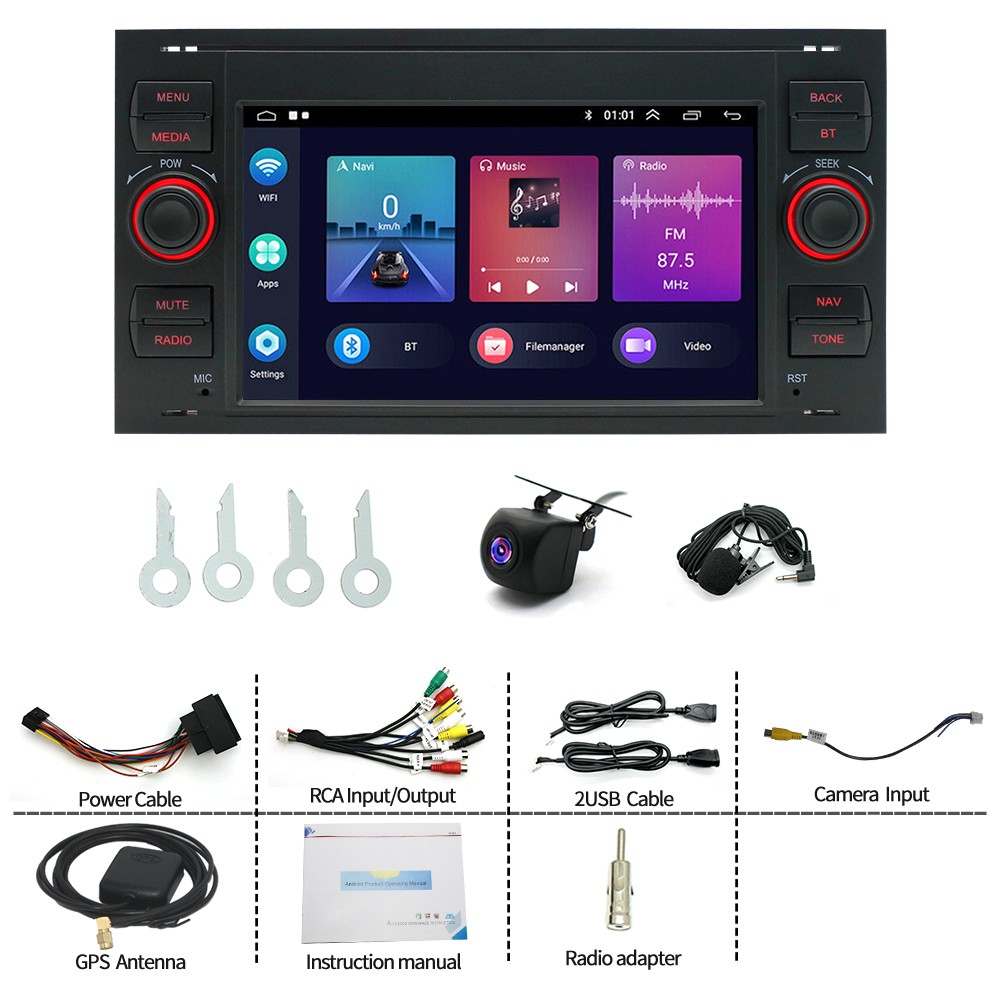 64G WIRELESS APPLE CARPLAY FOR FORD TRANSIT MK7 CAR RADIO STEREO GPS NAVI
