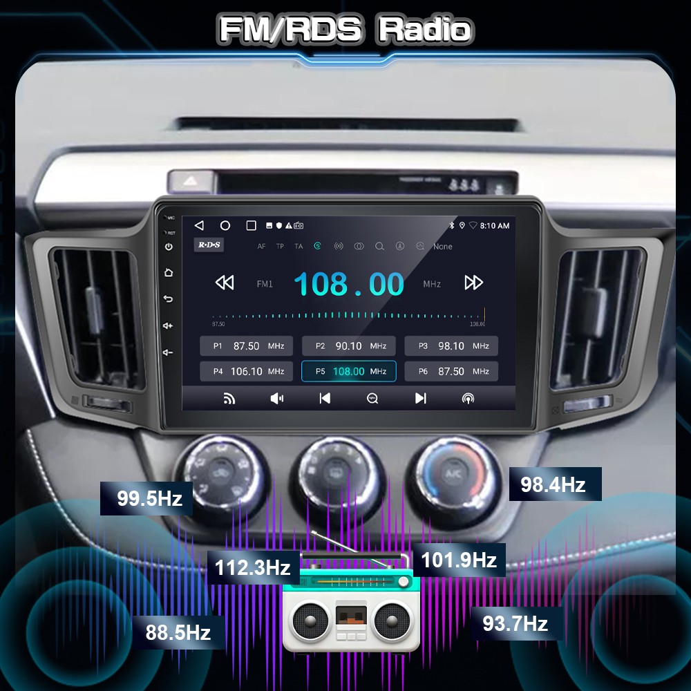 10.1″ For Toyota RAV4 2013-2018 Carplay Car Stereo Radio GPS BT NAVI Android 15