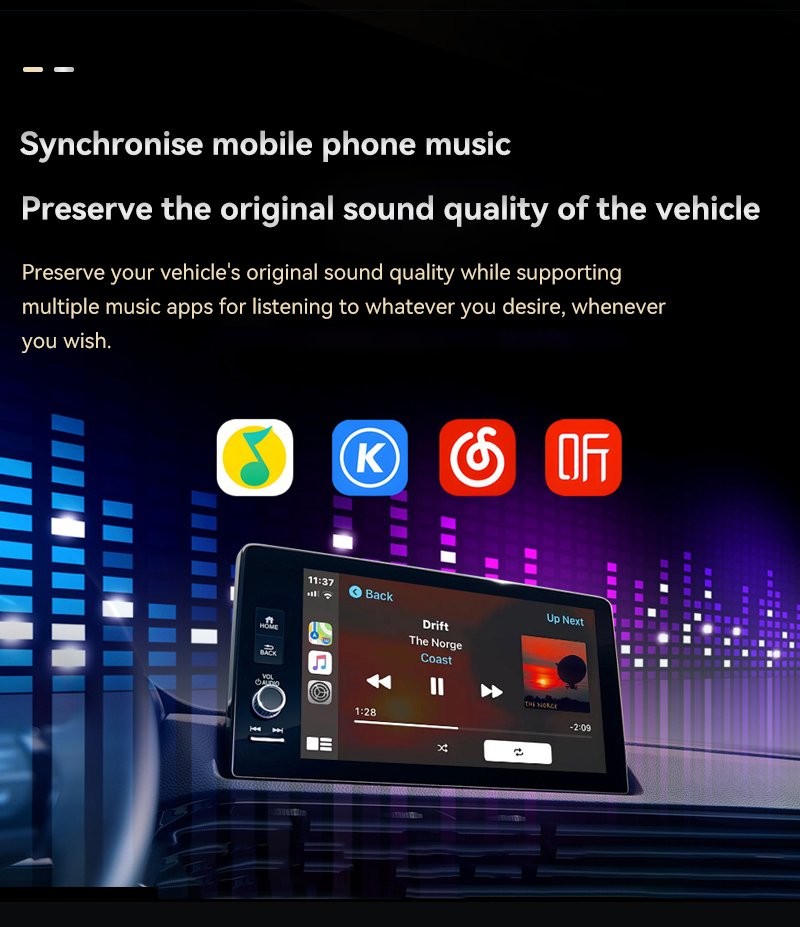 Wireless USB Carplay Adapter Dongle For iPhone Apple Android Auto Plug &Play