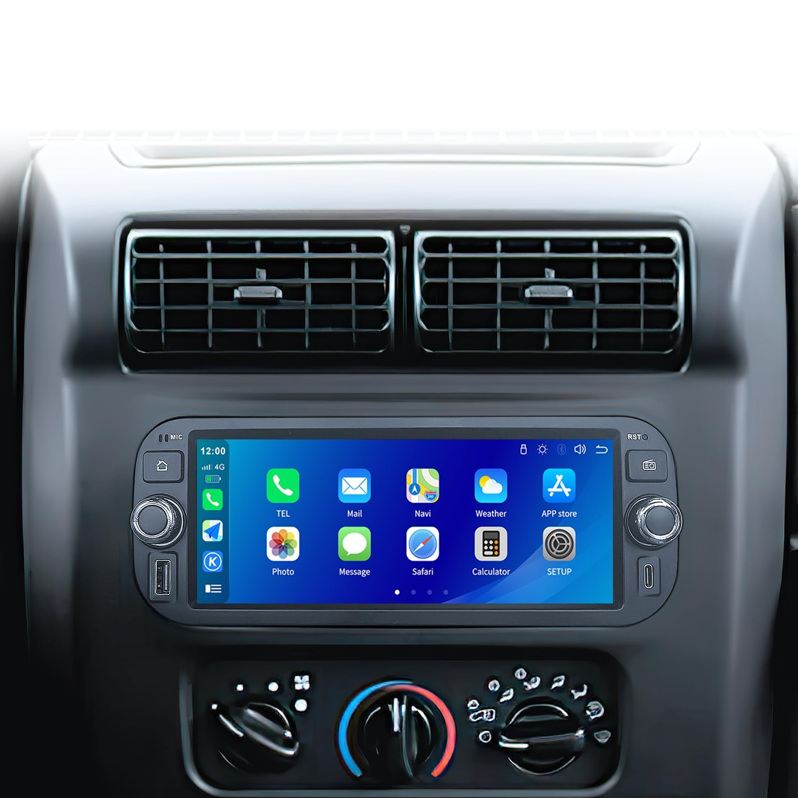 Auto Carplay Stereo Radio Android For Jeep Wrangler 003-2006 Dodge RAM 2002-2005