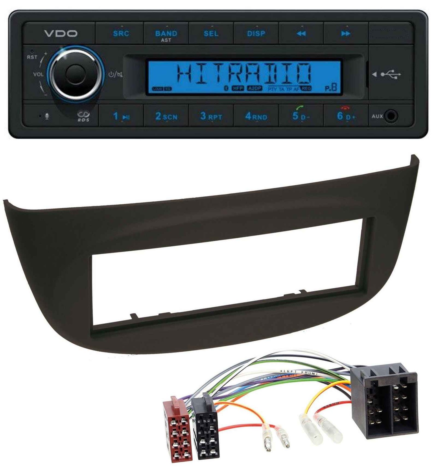 VDO AUX Bluetooth USB MP3 Car Stereo for Renault Twingo (07-12) Black