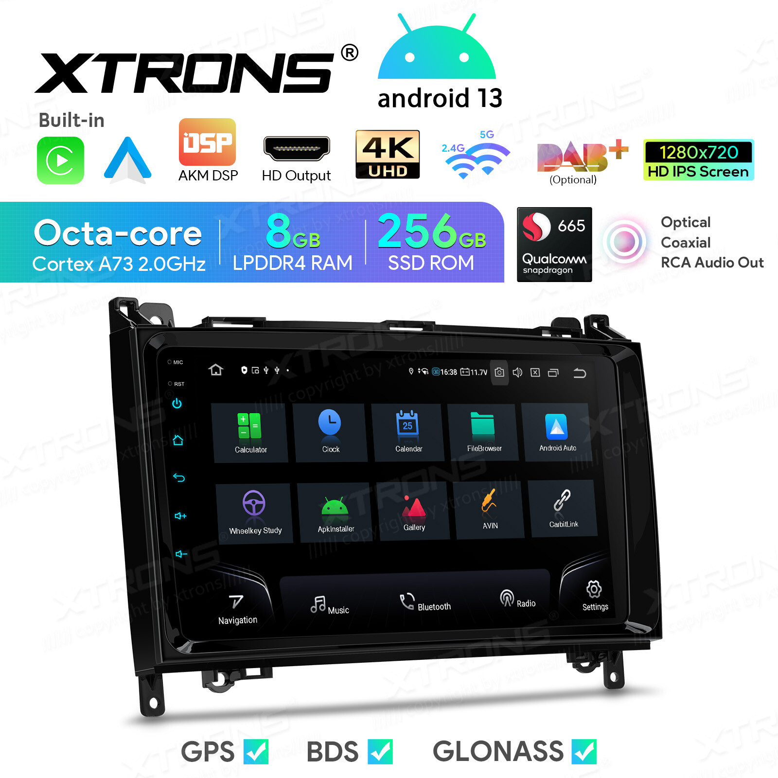 Android 13 9″ Car Radio GPS Stereo 8-Core 8+256GB for Mercedes-Benz B-W245 W169