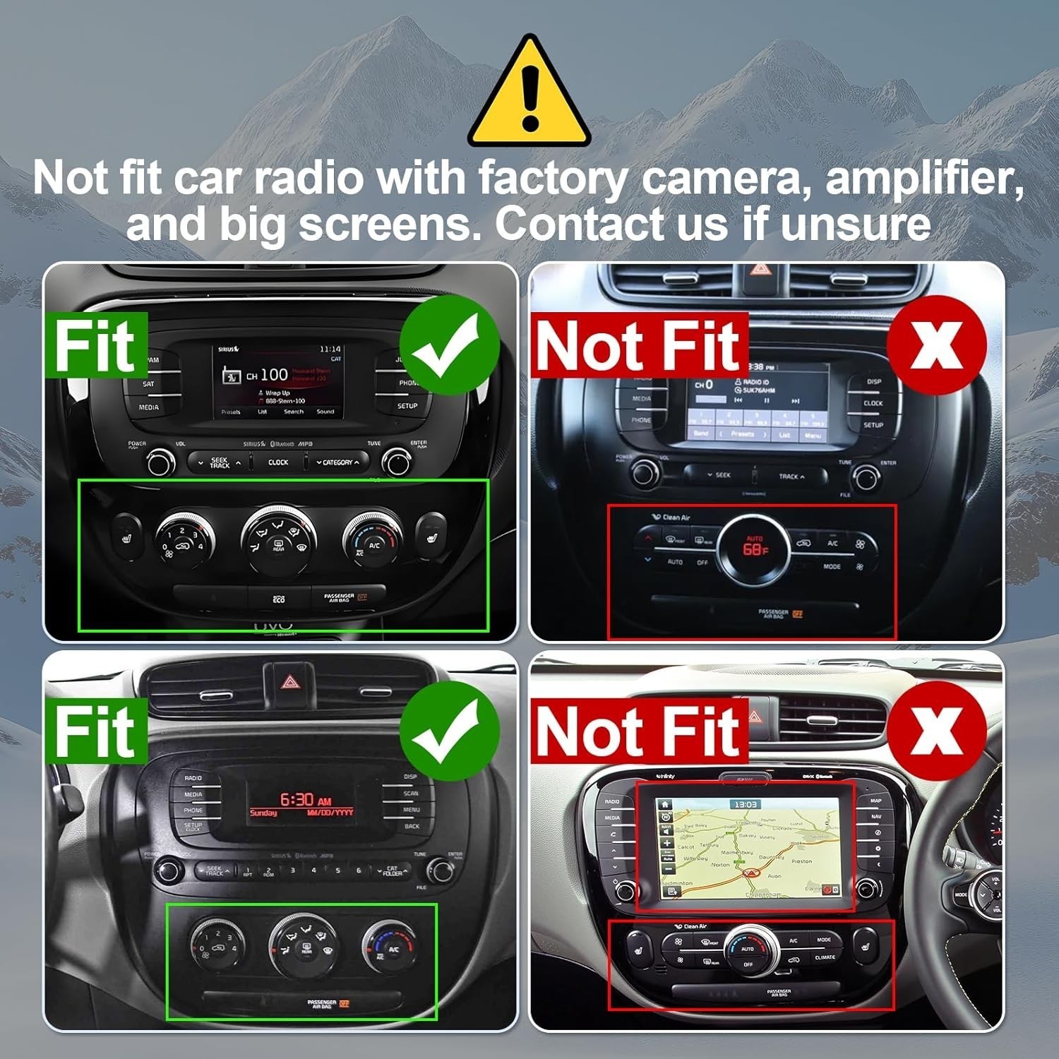 For 2014-2019 Kia Soul CarPlay Android 13 Car Radio Stereo GPS Head Unit