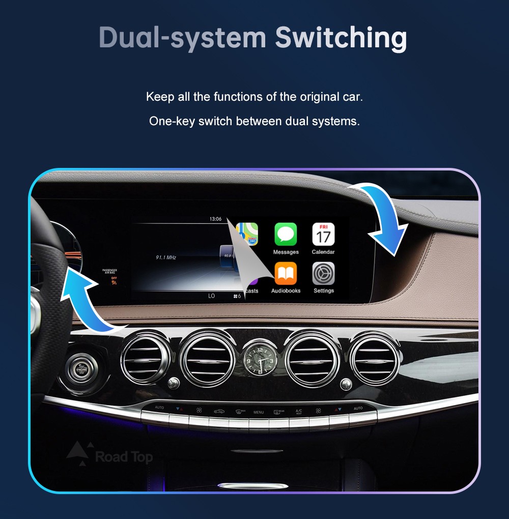 Wireless Carplay Android Auto Interface For Benz C Class GLC 2015-2018 NTG5.0