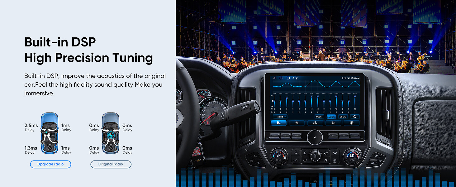Car Stereo for Chevy Silverado/GMC Sierra 2014-2018 Android 10″ Touchscreen 2+64