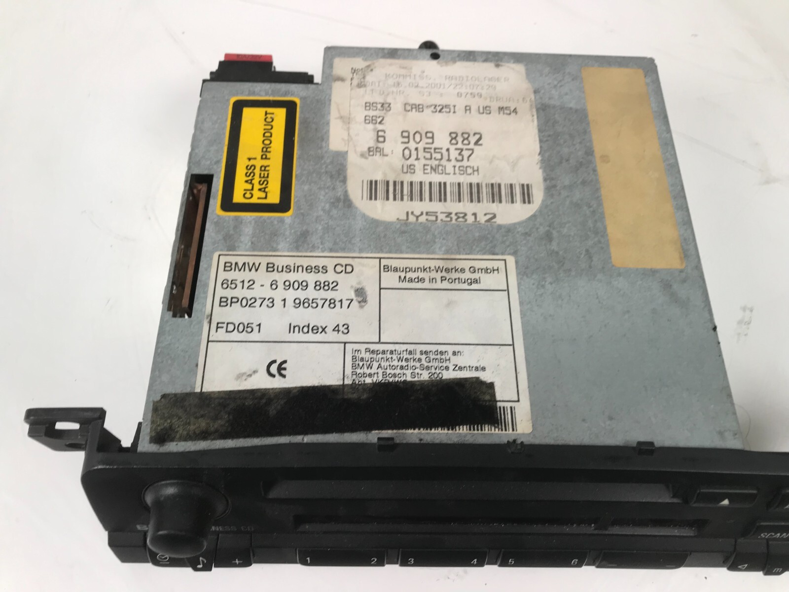 BMW Business CD Radio Stereo Blaupunkt 6512 6 909 882 for BMW 3 Series 1997-2006