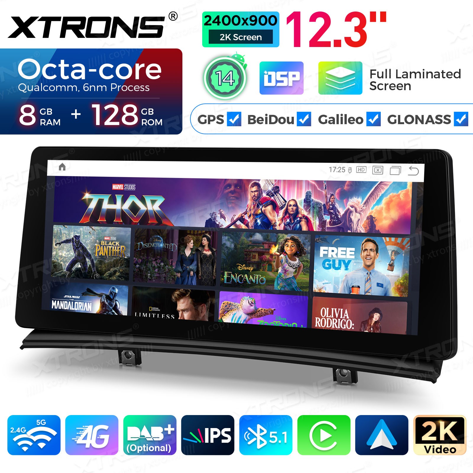For BMW X3 E83 MASK 10.25″ Android 13 8 Core 4+64GB GPS Stereo Navi DAB+