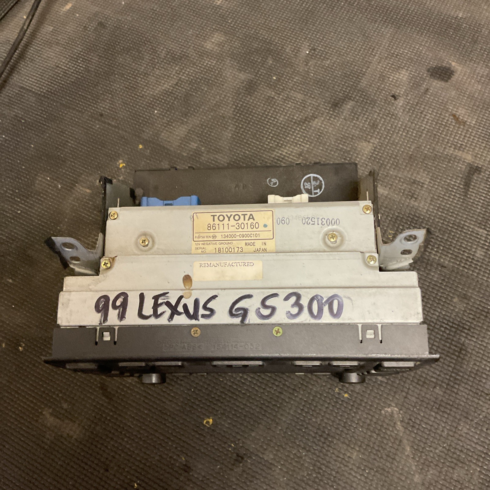 1999 Lexus Gs300 Navigation Screen W/ Cassette Player