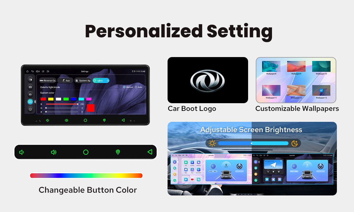JOYING 8.9 Inch Single Din Universal Android 12.0 Car Radio Octa Core 8+128GB BT
