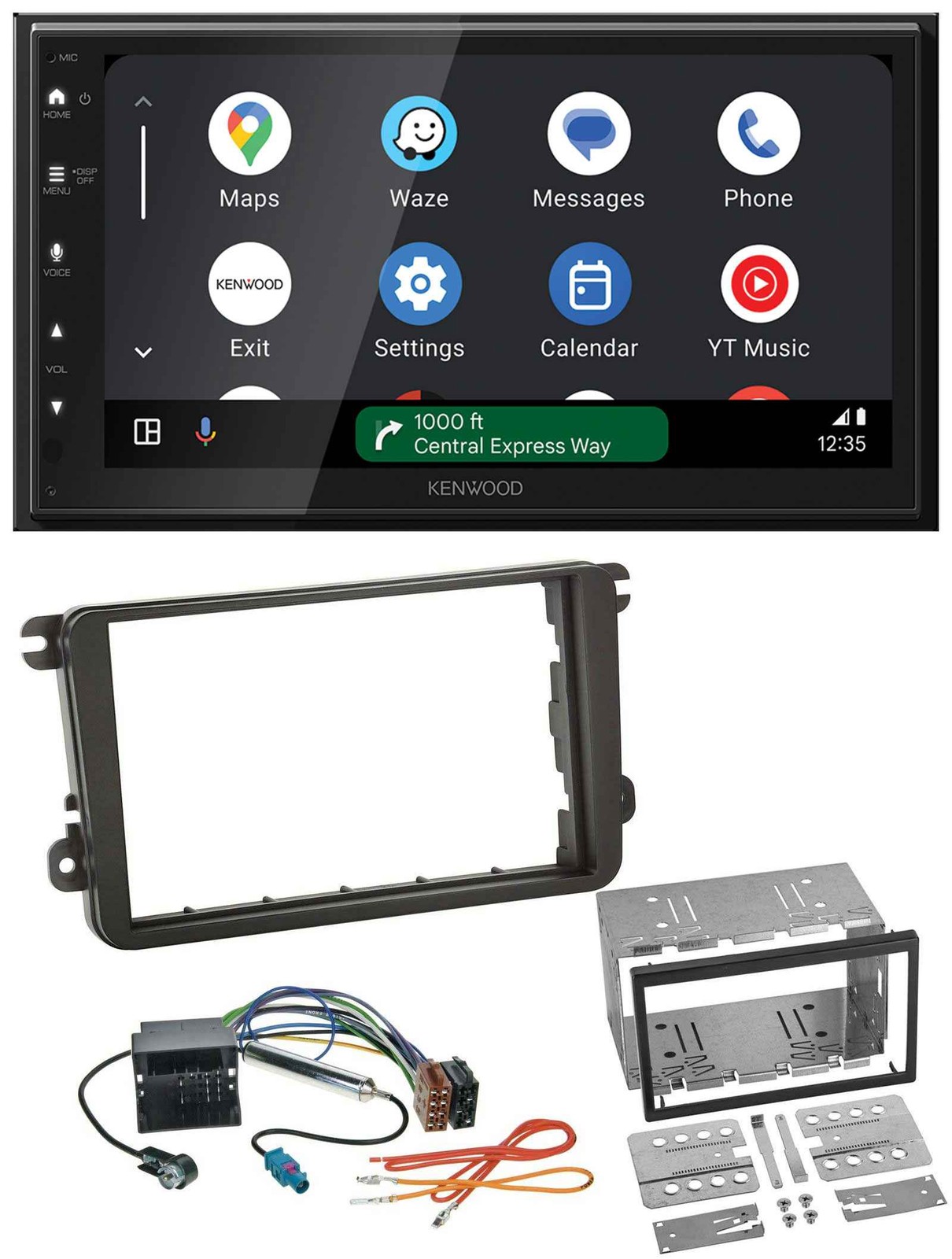 Kenwood DAB Bluetooth USB MP3 2DIN Car Stereo for VW Caddy Golf 5 6 Jetta 2003 onwards