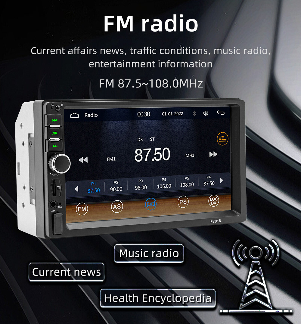 Car Radio Stereo MP5 Player BT For Carplay Android Auto FM Touch Screen 2Din