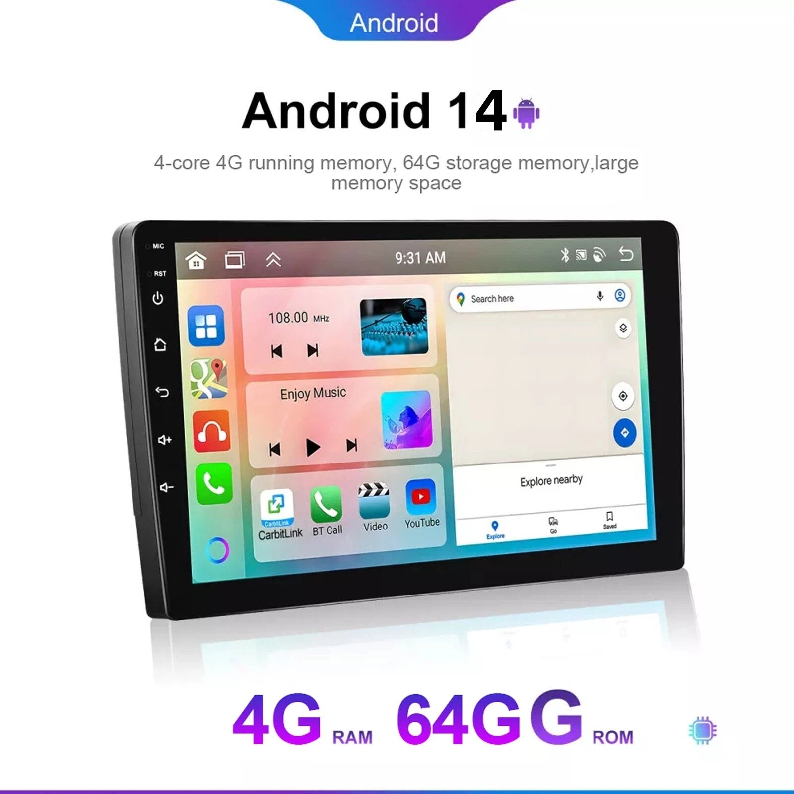 4+64G For Chrysler Town Country 1990-2000 Android Fit for CarPlay Car Radio GPS