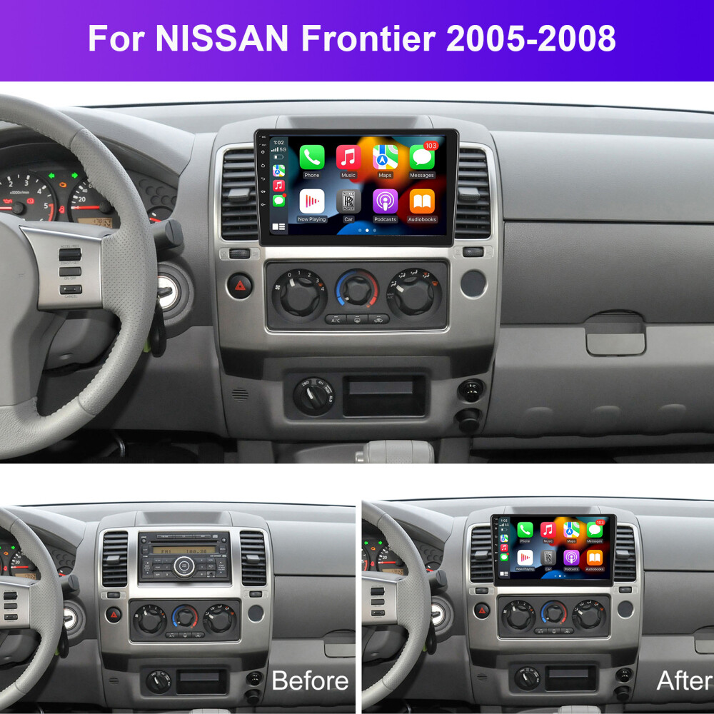 For NISSAN Frontier 2005-2008 Carplay Android 15 Car Stereo Radio GPS NAV 2+64GB