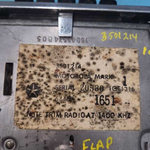 Untested AM RADIO Fits 1972 CRICKET 1141579