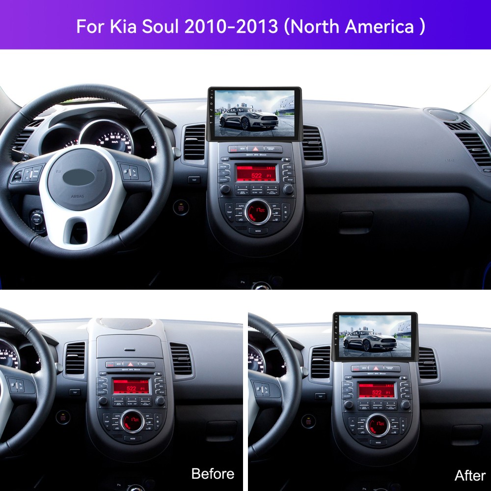 For Kia Soul 2010-2013 Car Stereo Radio Android 15 9” Carplay GPS WIFI 2G+64GB