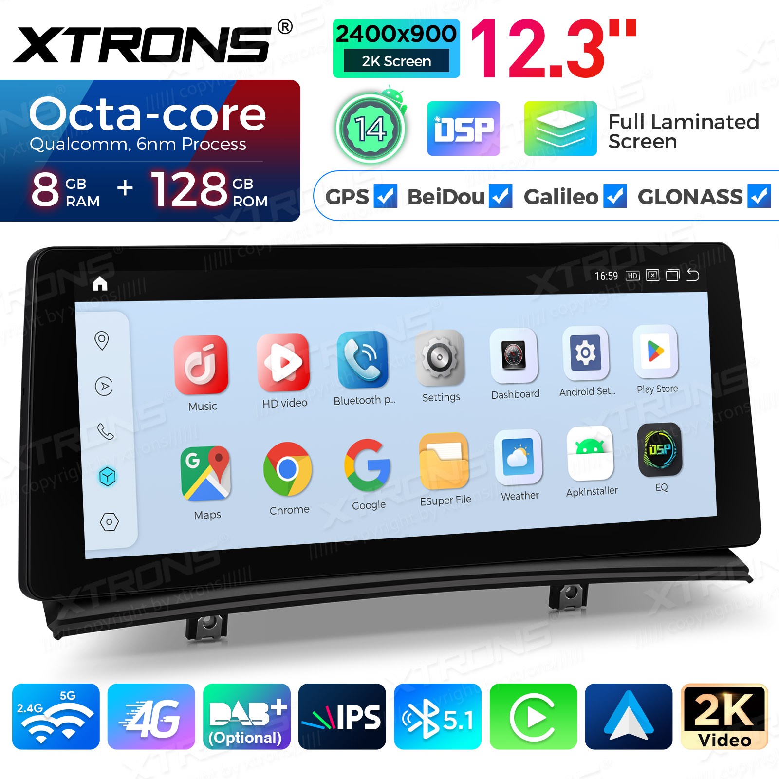 For BMW X3 E83 MASK 10.25″ Android 13 8 Core 4+64GB GPS Stereo Navi DAB+