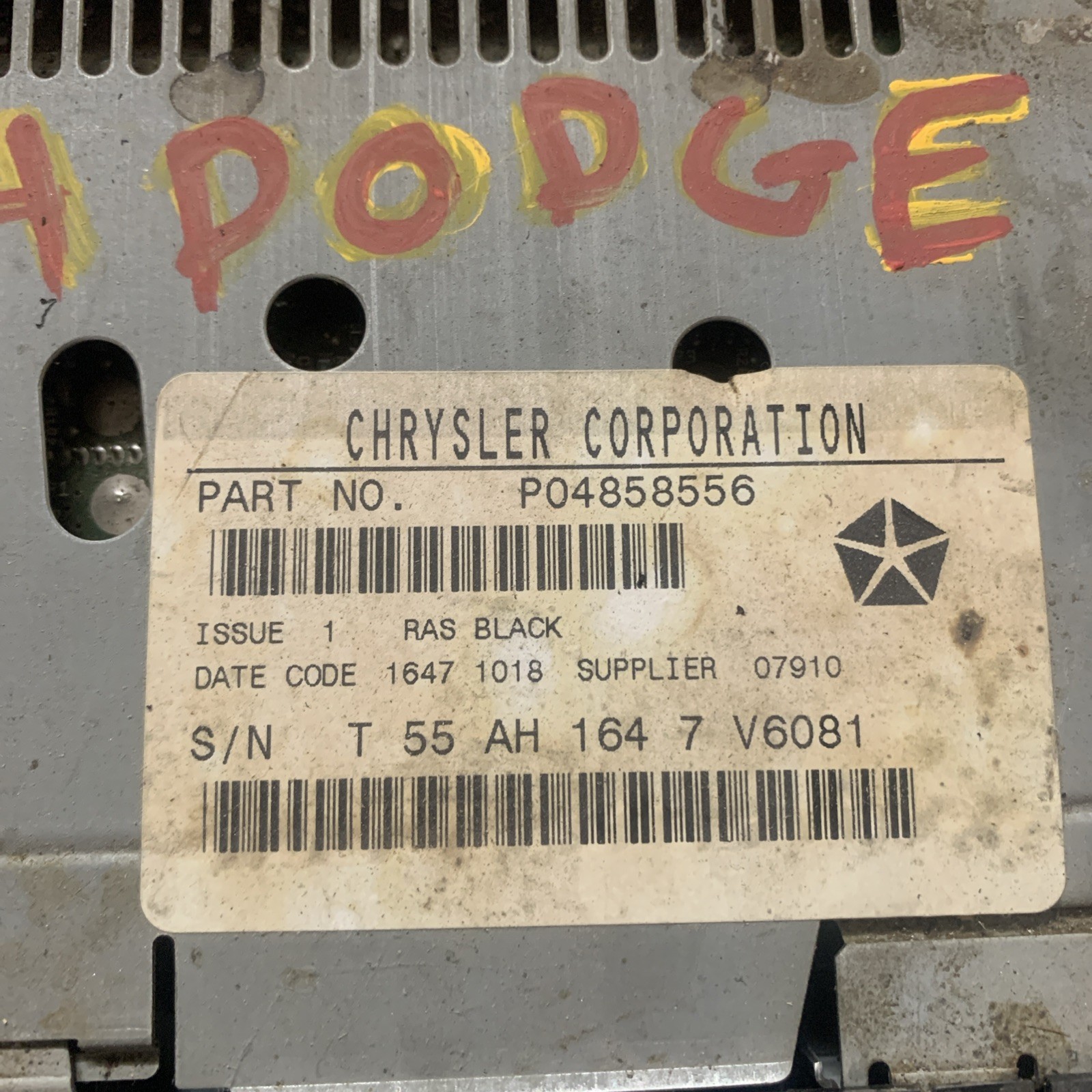 1984 2002 Chrysler Dodge Jeep AM/FM Factory Radio Cassette Tape P04858556AD OEM