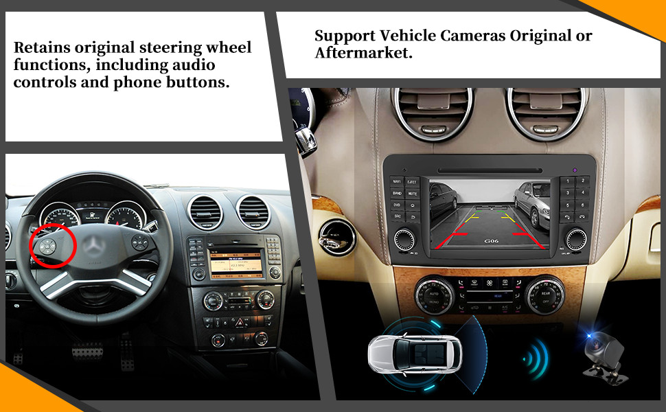7 inch Radio for Mercedes ML W164 ML 300 GL X164 CarPlay Andriod Auto Navi DVD