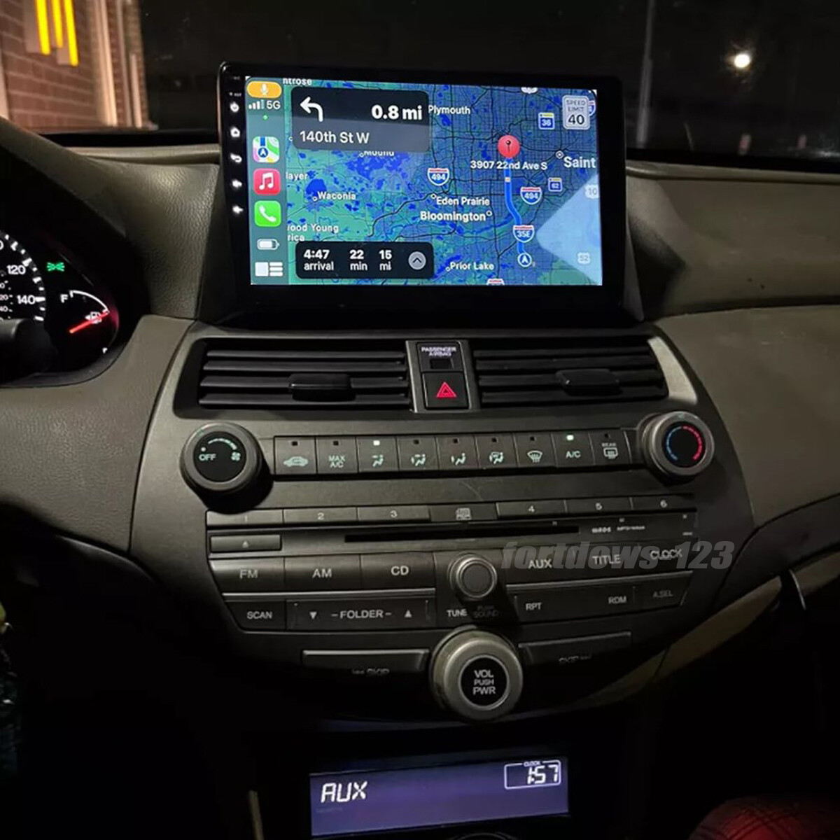 FOR HONDA ACCORD 2008-2012 ANDROID AUTO APPLE CARPLAY CAR STEREO GPS NAVI RADIO