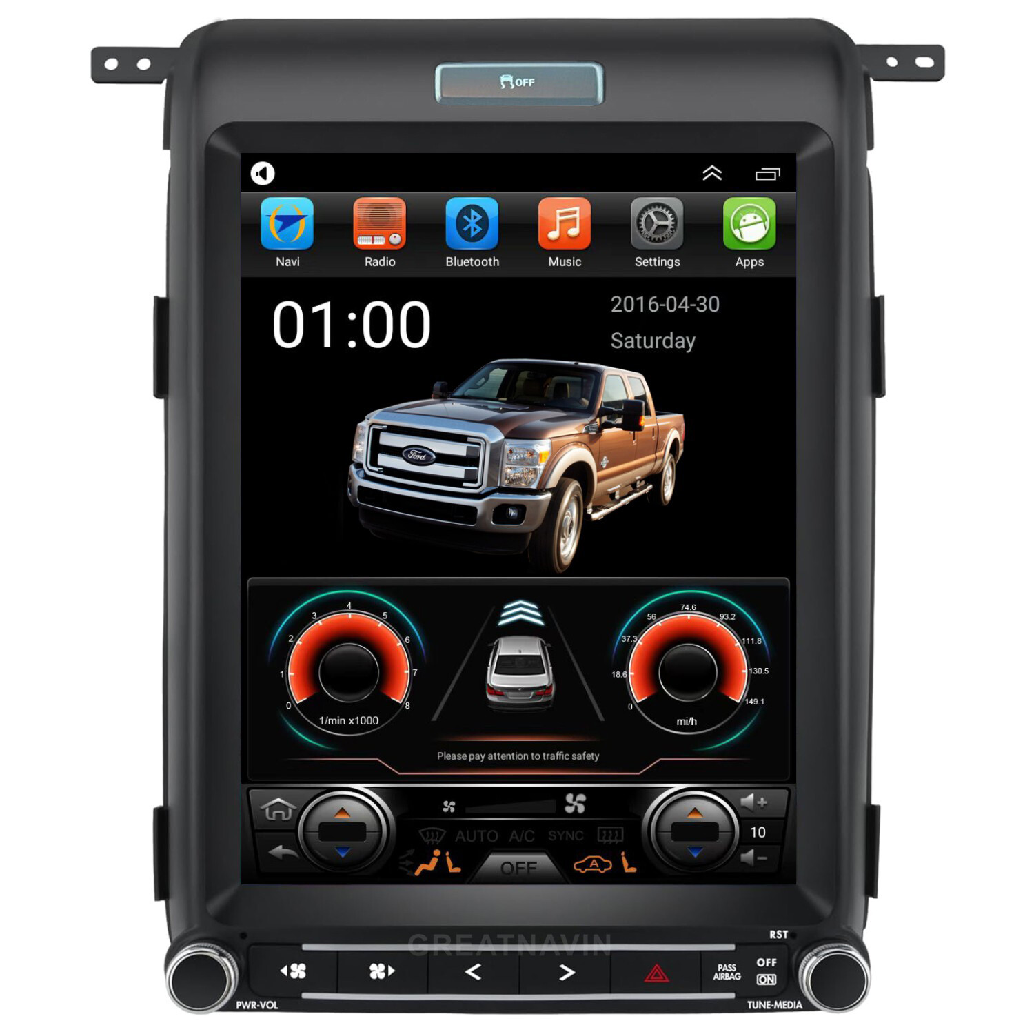 Apple CarPlay For Ford F150 2013-2015 Car Radio Stereo Tesla style Android Auto