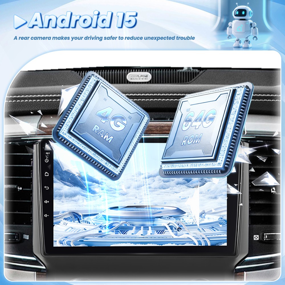 For Dodge Ram 1500 2500 3500 Auto AC 13-19 Android15 Carplay Car Radio 4+64G Cam
