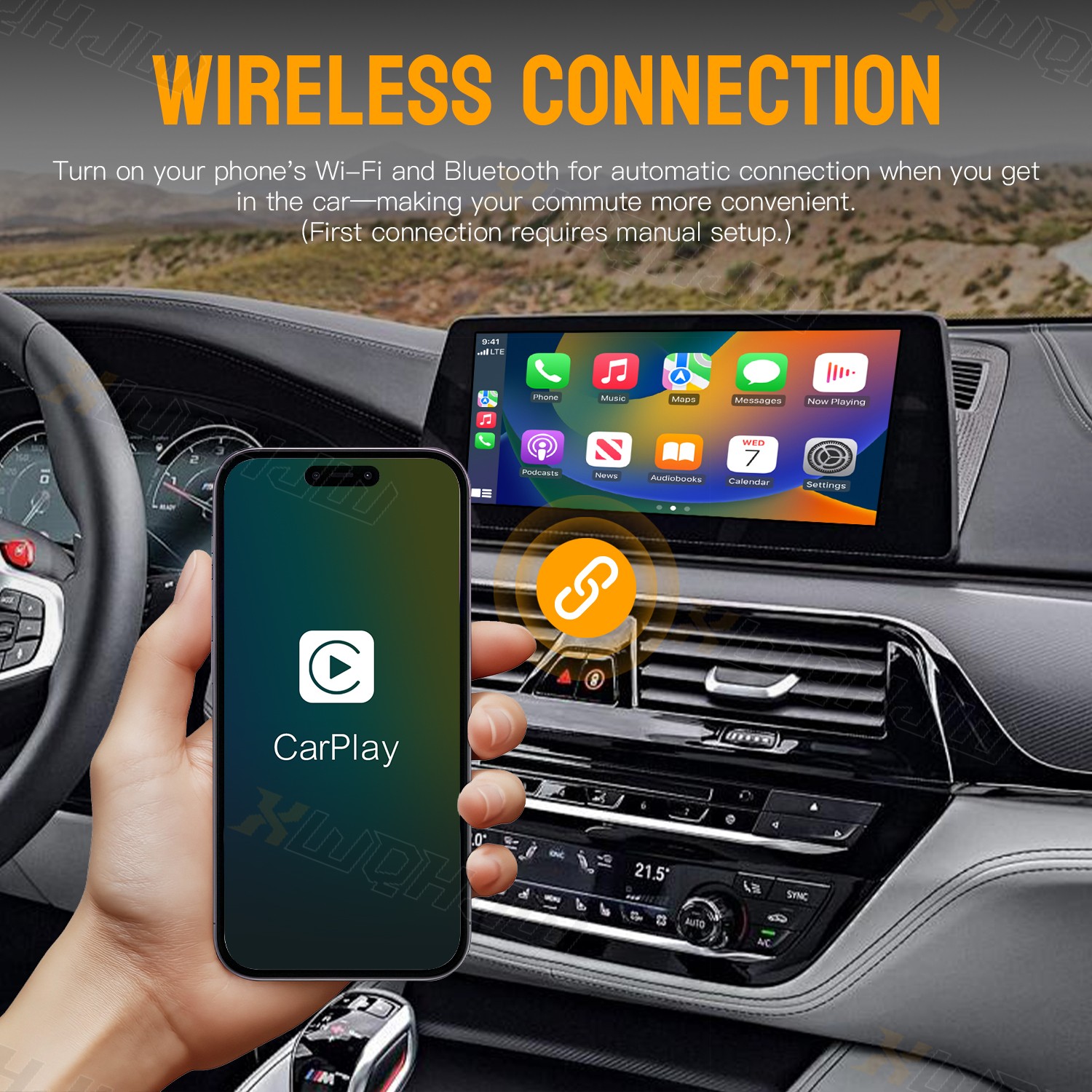 Wireless CarPlay Adapter USB Dongle For Acura ILX Sedan 4-Door 2.4L 2019-2022