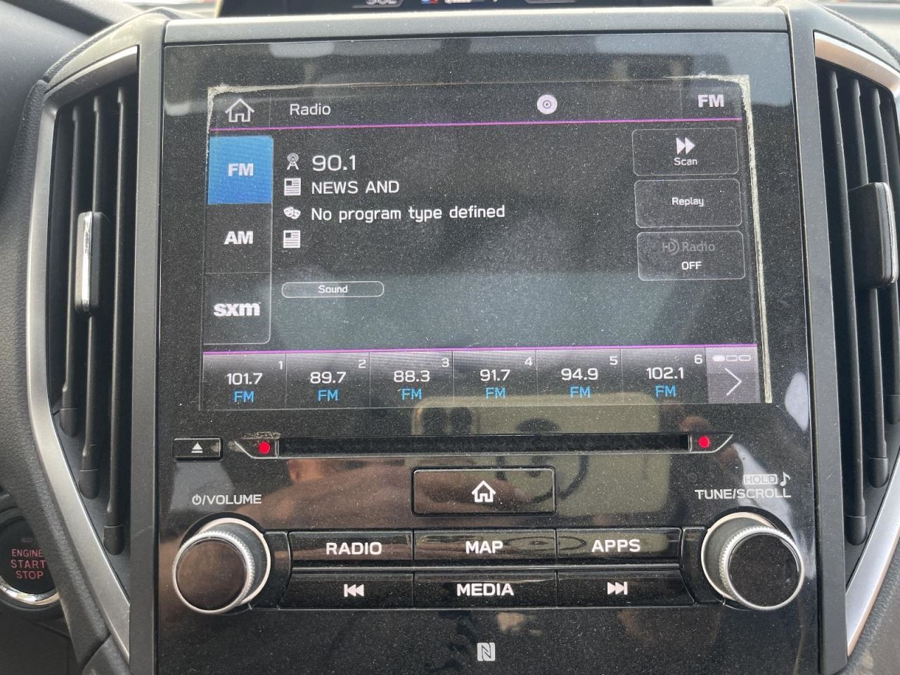 Radio Receiver 2019 SUBARU XV CROSSTREK AM FM Stereo CD XM GPS Navigation 101323