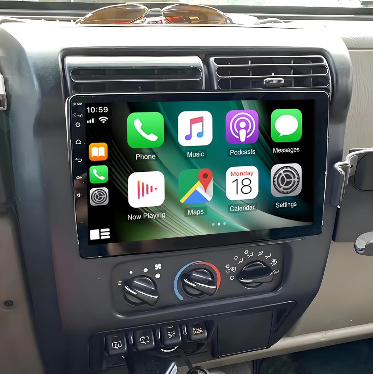 Car Radio Stereo Carplay For 2003-2006 Jeep Wrangler 2+32G 9in wifi 4+64G