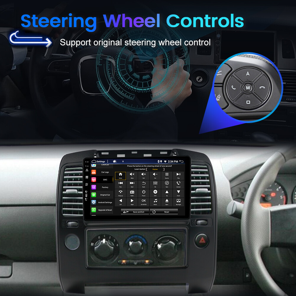 4GB+64GB Car Stereo Car Play For Nissan Navara D40 2005-2011 GPS AUX Android 14