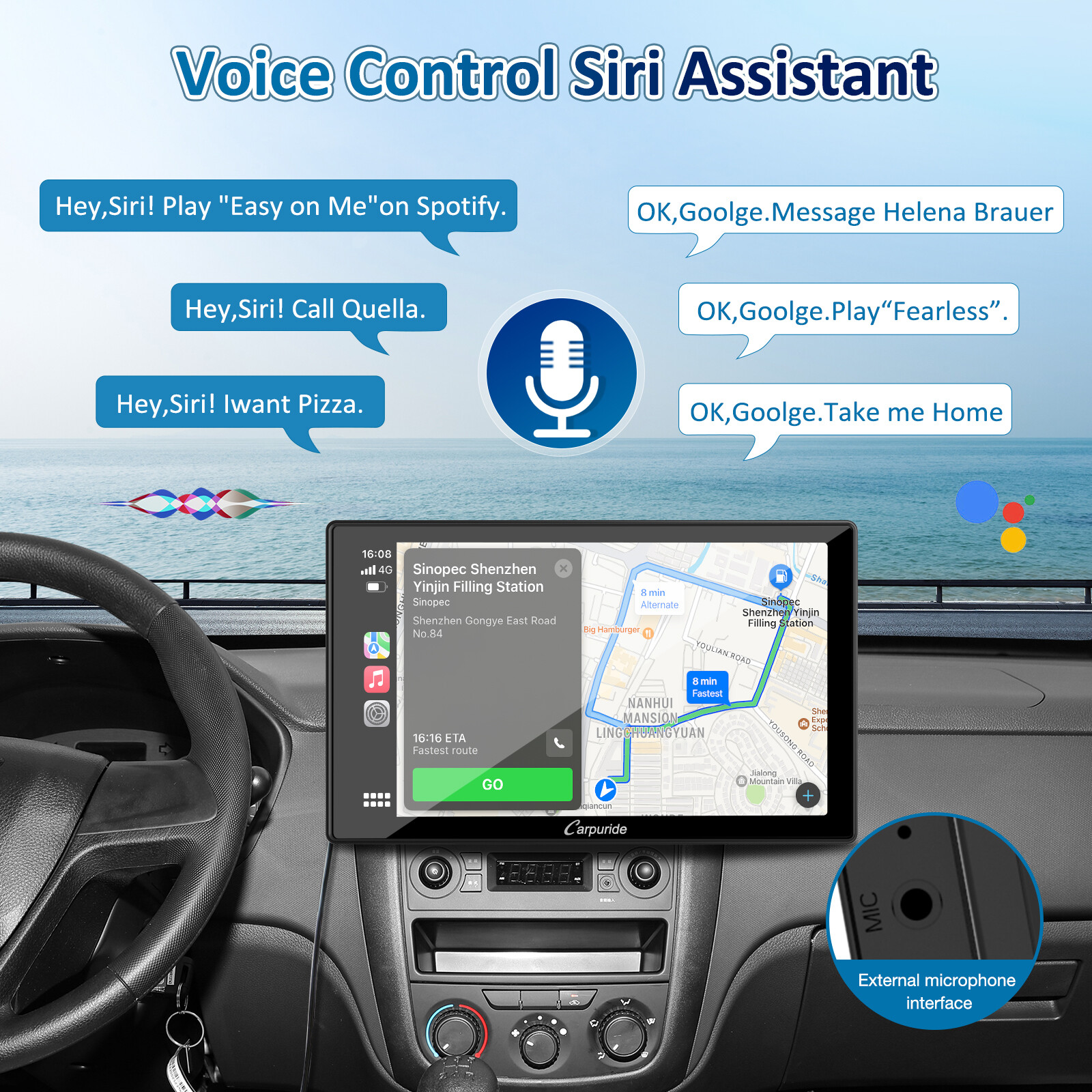 Carpuride W901PRO Apple CarPlay Bluetooth Car Stereo Wireless Android Auto Media