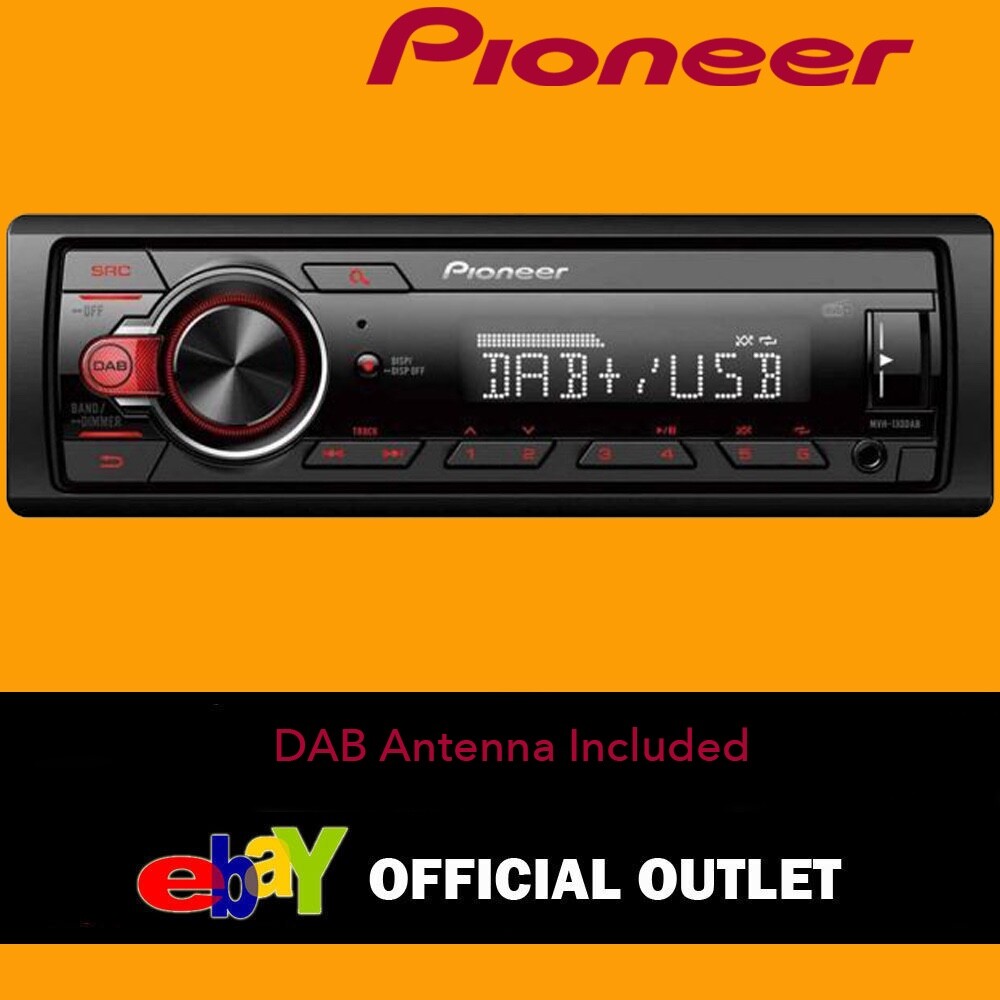 Pioneer MVH-130DAB Mechless Car Radio With DAB USB Aux In Tuner Car Stereo A1