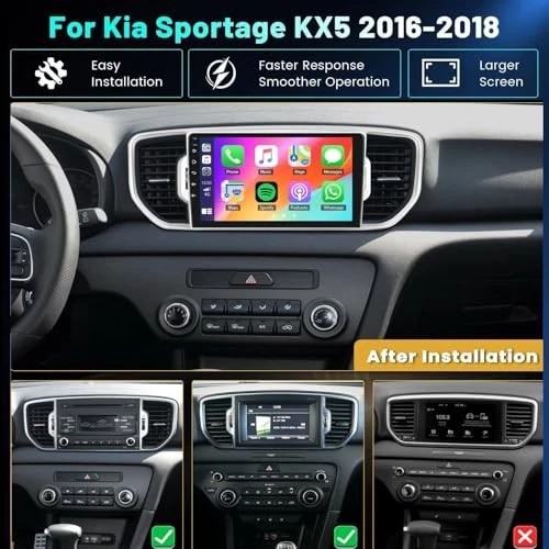 Car Radio Stereo Carplay For 2016-2019 Kia Sportage Android 15 EQ