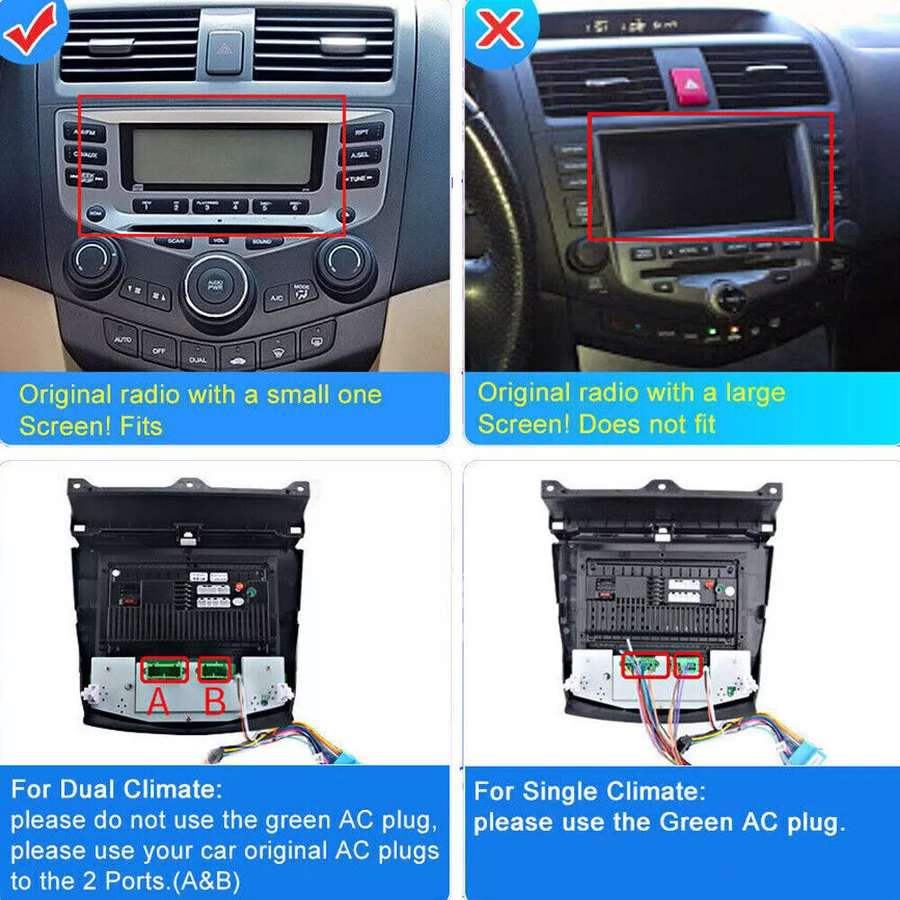2+64G For Honda Accord 2003-07 with CarPlay Android Auto Stereo GPS Player +CAM